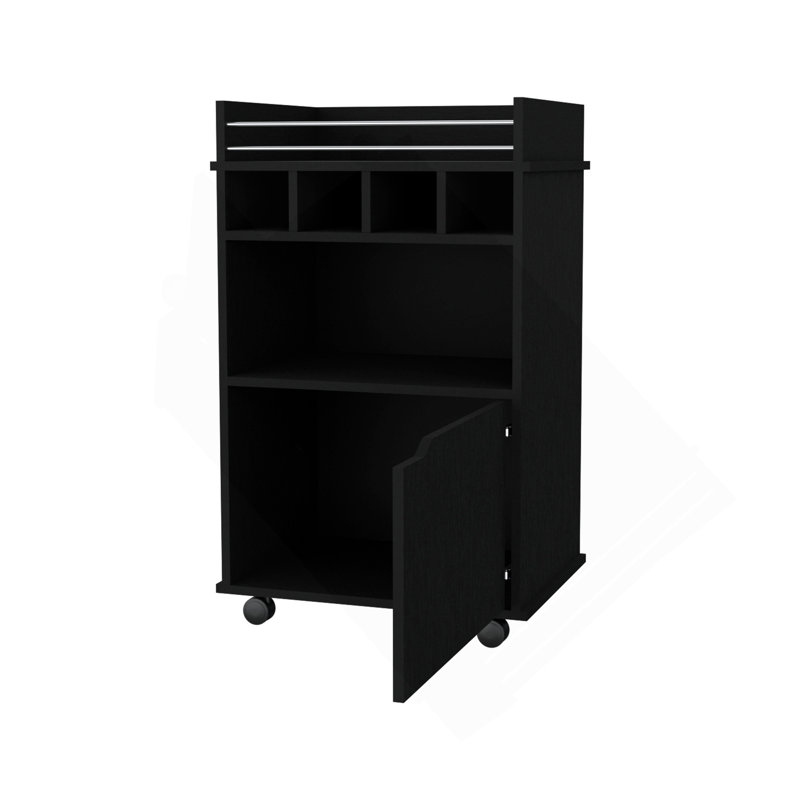 Chariot-bar 1 porte polyvalent et élégant pour le divertissement à domicile
