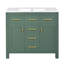 Ensemble de meuble-lavabo sur pied moderne 36 po avec lavabo en céramique, 4 tiroirs et 2 armoires