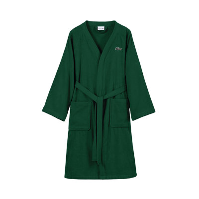 Lacoste Classic Pique 100% Cotton Terry Cloth Above Knee Bathrobe