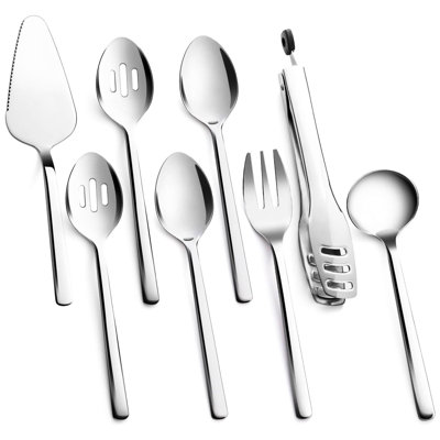 10 Inch 18/10 Stainless Steel Serving Utensils Set Buffet Party Serving Tools
