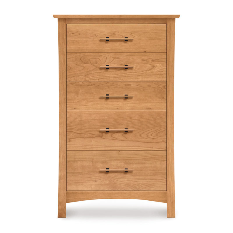 Monterey 5 - Drawer Solid Wood Dresser, Natural Cherry