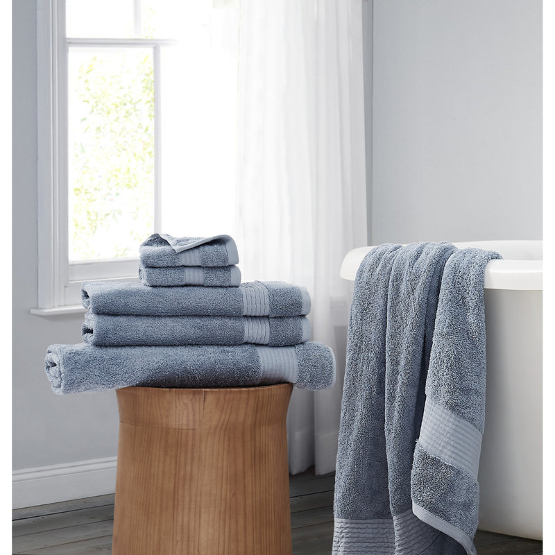 Ensemble de serviettes 6 pièces Tencel, Bleu