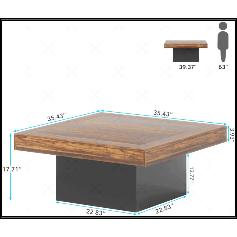 Table basse 35,4 pouces Farmhouse