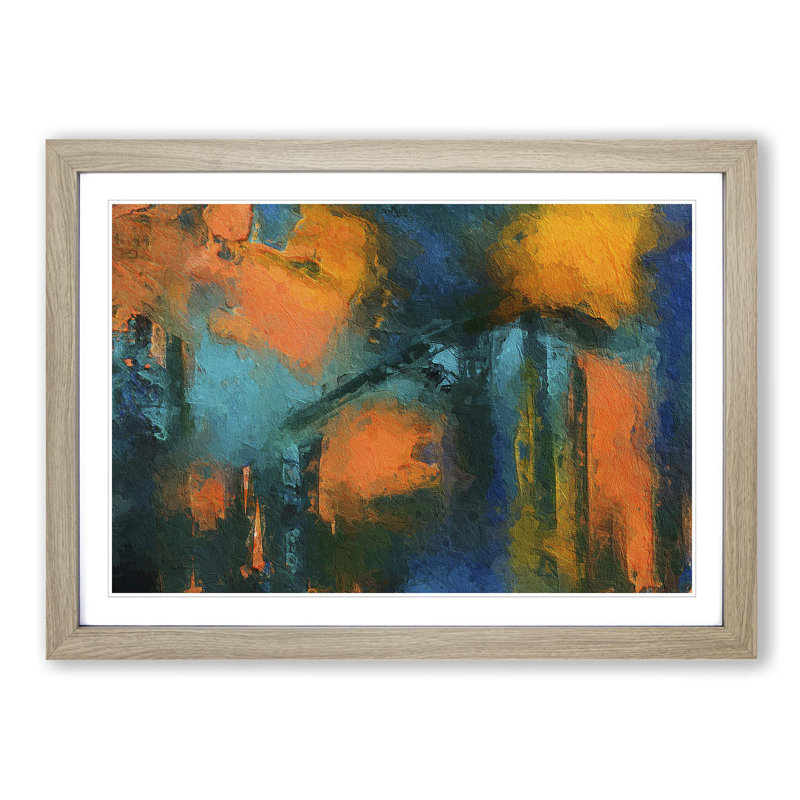 Abstract Vol.59 by S.Johnson - Single Picture Frame Print, Oak Framed, 33cm H x 45cm W x 2cm D