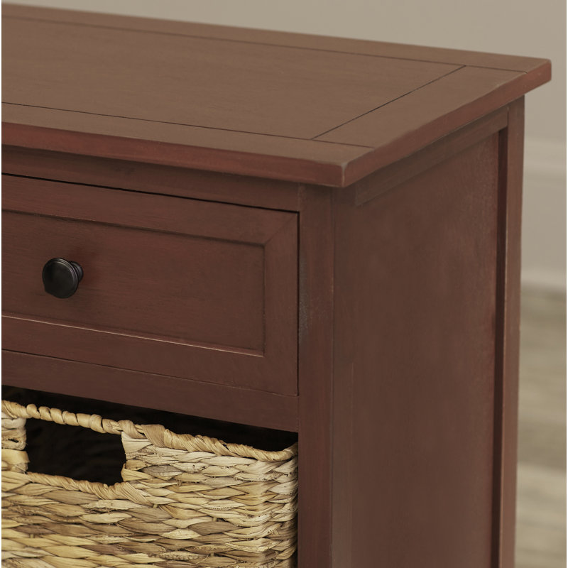 Commode décorative à 2 tiroirs Painswick, Cerise foncée