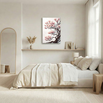 Art sur toile branches magnifiquement roses