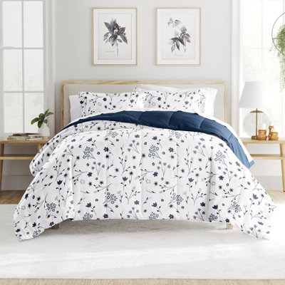  Down Alternative Forget Me Not Reversible Comforter Set