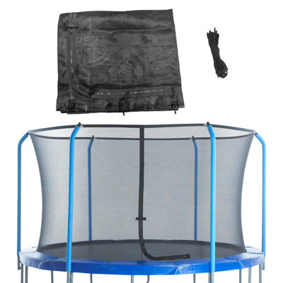 Machrus Upper Bounce Trampoline Safety Net For 15 ft Round trampolines using 8 Curved Poles