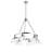 Felda 6 - Light Steel Dimmable Cone Chandelier-99998915-99998919