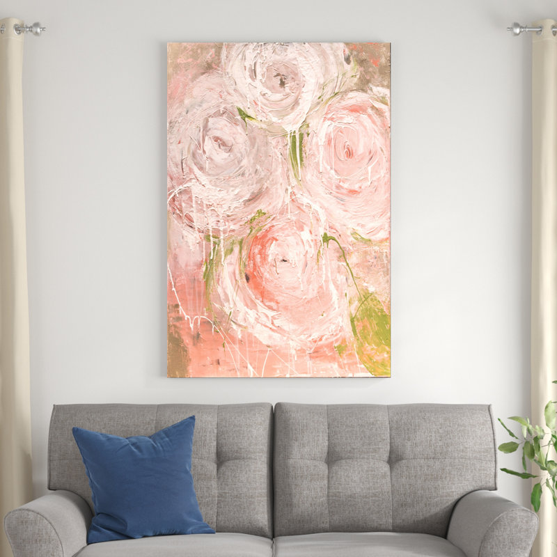 Rose rétro, H 48 po x l 32 po x P 1,25 po