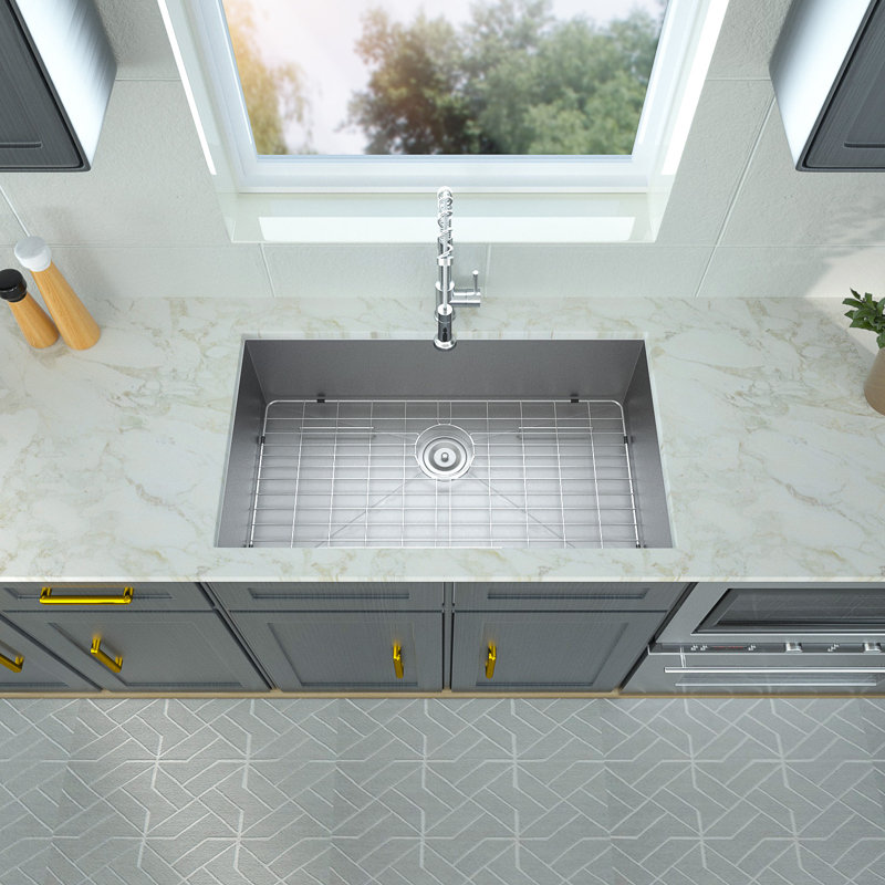 33'' L Single Bowl Stainless Steel Kitchen Sink