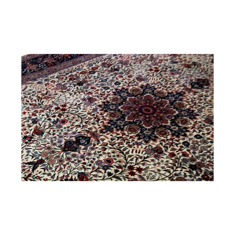 Wool Oriental Area Rug in Navy