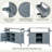 Leokadia Outdoor Farmhouse Kitchen Island with Stainless Steel Top-1335408077