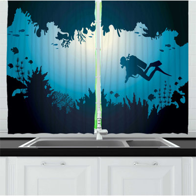 Ruffled Kitchen Curtain