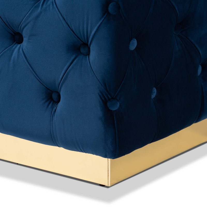 Repose-pieds Krishaang, Velours bleu marine