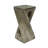 Outdoor Side Table,Twist Shape End Table,Decorative Accent Table,Garden Stool Table For Patio Balcony Beach Pool Side,Lightweight Concrete,Wood Like Texture-1766148654