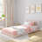 Classic Twin Floor Bed, White-737512216