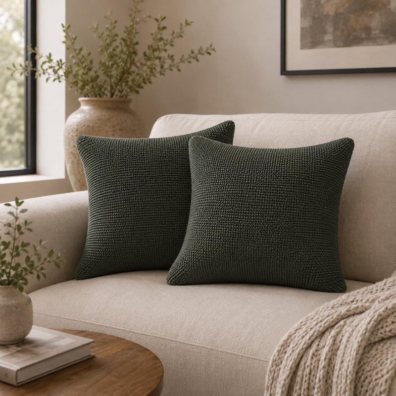 Krystle Square Cushion, Green
