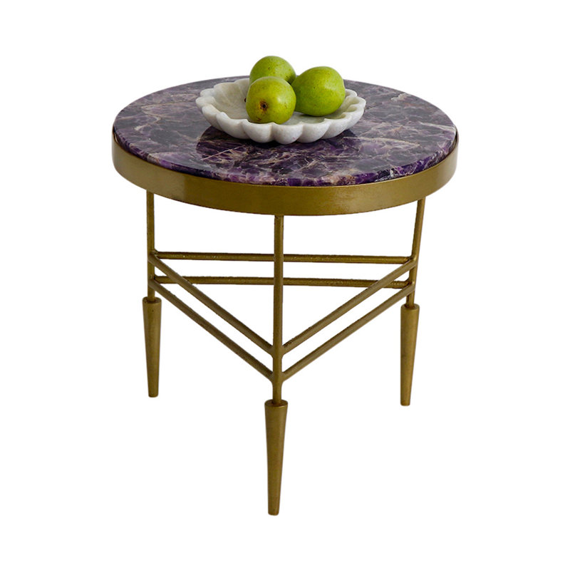 Solid Wood Top End Table