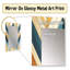 Beige chevron mosaïque fusion - miroir décoratif chevron, grand miroir mural glamour, impression d'art en métal-997682477