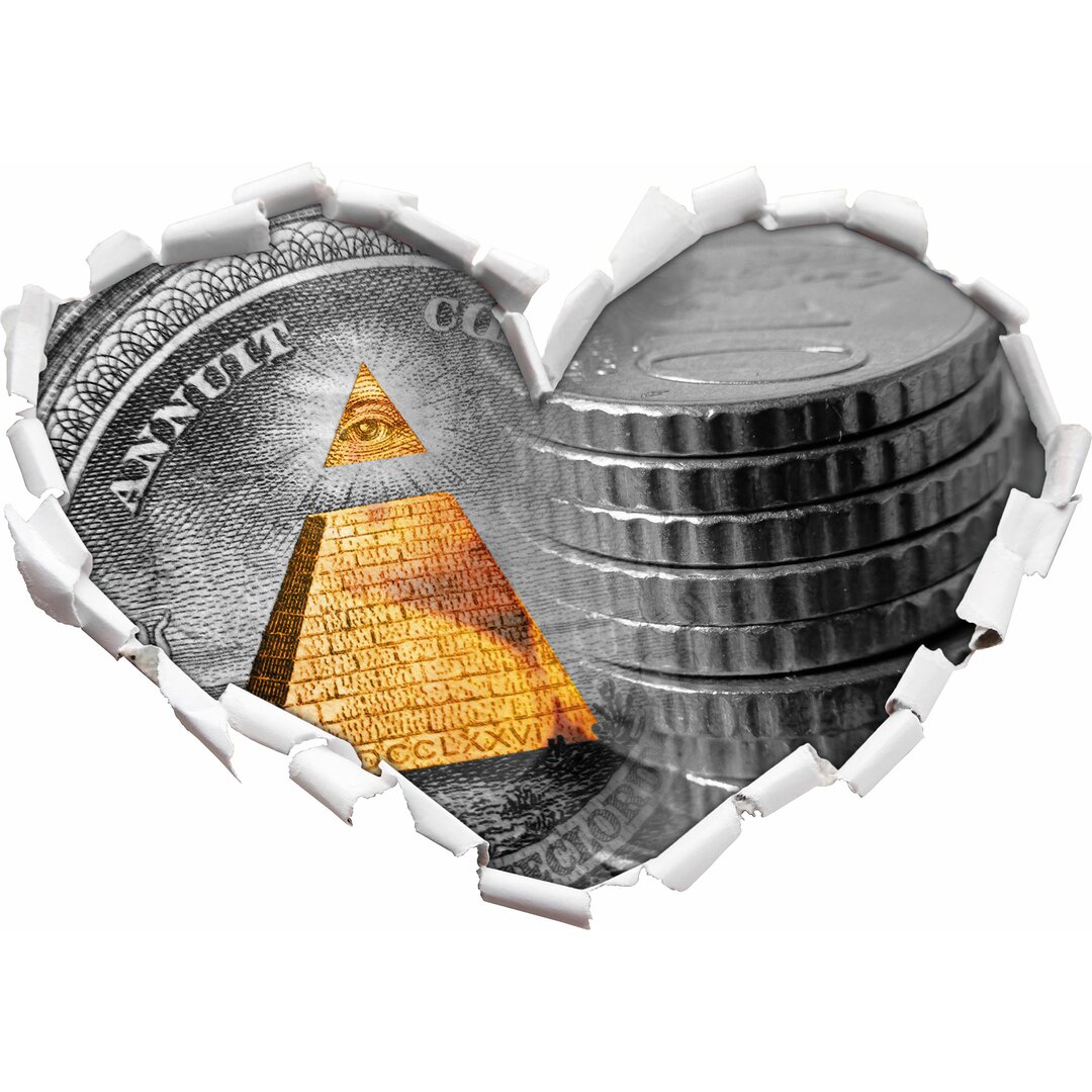 Wandtattoo Illuminati Pyramide Dollar