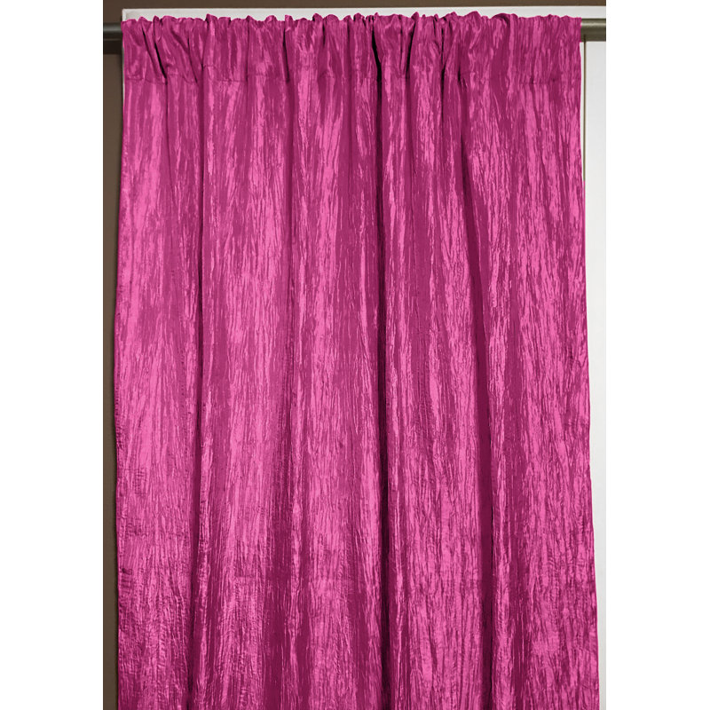 Gyle Semi Sheer Curtains / Drapes Single Panel, 54" W x 84" L, Fuchsia