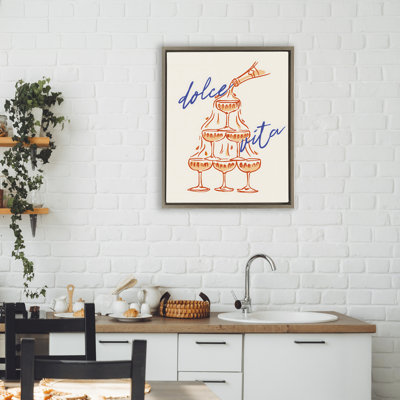 Cadre flottant Dolce Vita Champagne Tower, design par The Prints Vibe