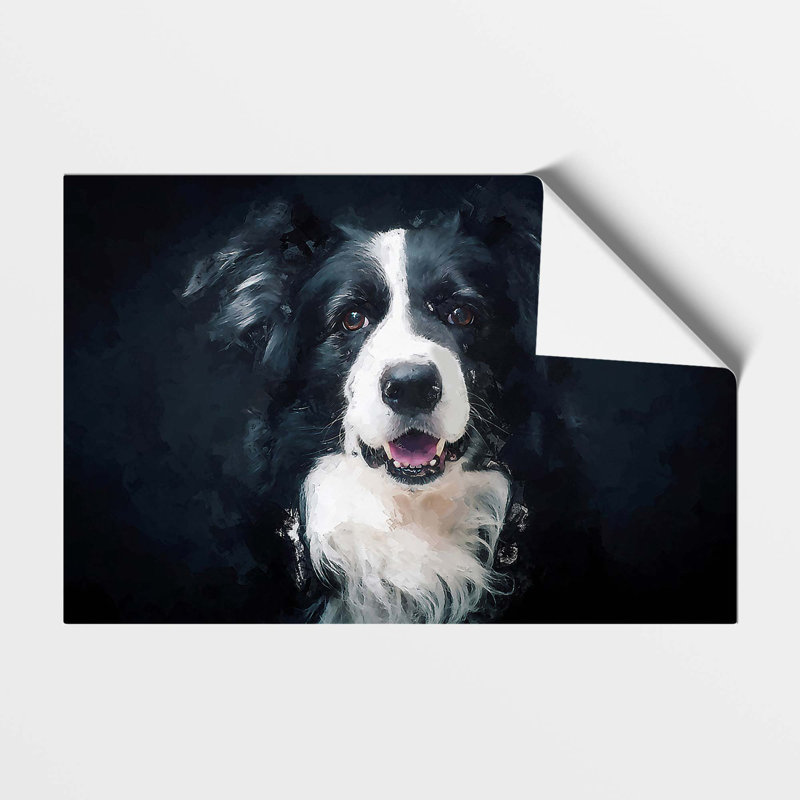 Border Collie Dog - Frameless Print, 59.4 cm H x 84.1 cm W