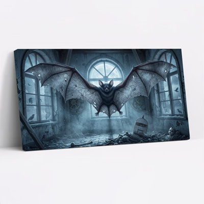 Art mural sur toile, "Chauve-souris noire"