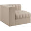 Chaise d'angle rembourrée en tissu Rummi-123507410