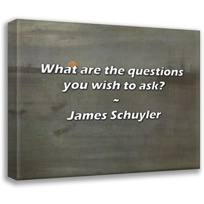Citation de James Schuyler: Quelles sont les questions que vous souhaitez poser?
