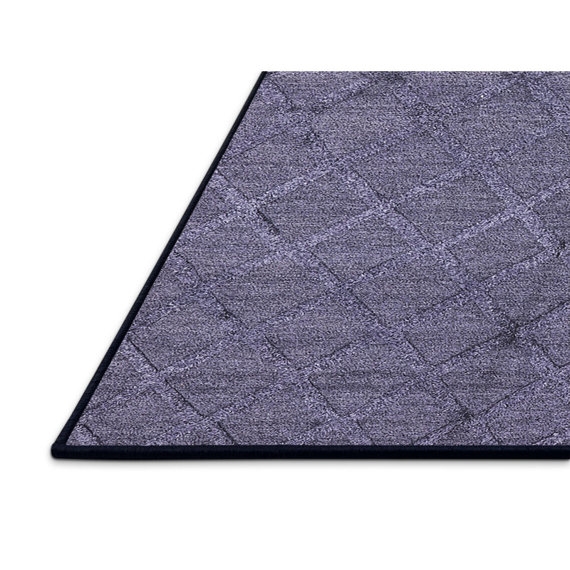 Tapis mauve à motif géométrique Menderes, Rectangle 5 pi x 8 pi