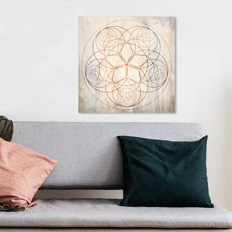 Geometria Sa Geometric - impression, H 12 po x l 12 po, Toile tendue