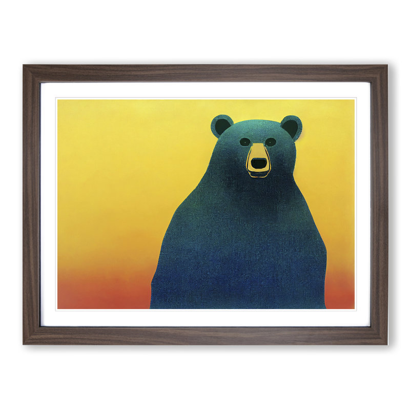 Great Bear - Single Picture Frame Painting, 25cm H x 34cm W x 2cm D, Walnut