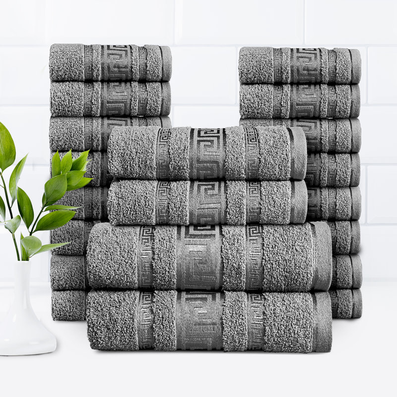 20-Piece Luxury Cotton Towel Set | Soft, Cosy Family Bale Set with 2 Bath, 2 Hand, 16 Face Towels for Ultimate Comfort