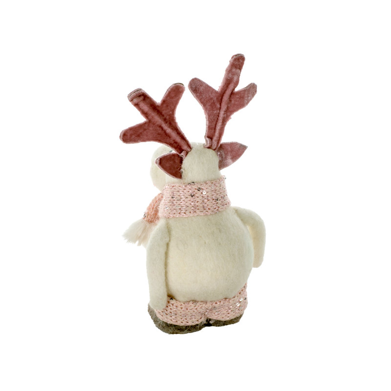 Figurine de table de renne avec écharpe