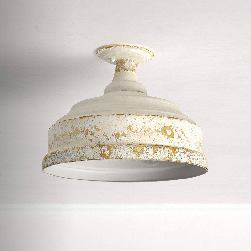 Claudette Semi Flush Mount, Antique Ivory