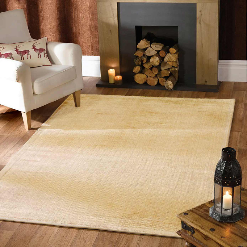 Tapis ivoire unique de conception rectangulaire 6 pi 2 po x 9 pi 1 po