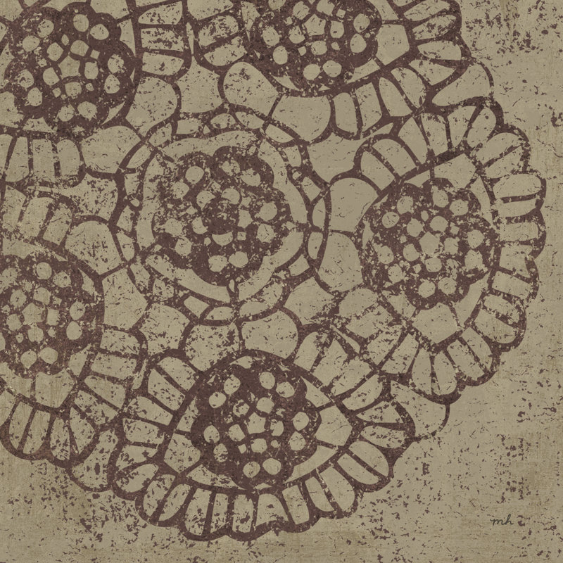 «Contemporary Lace V Spice» par Moira Hershey - impression, H 12 po x l 12 po, Non, Toile tendue