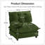 Canapé en chenille 73 LSF - Vert-1770341729