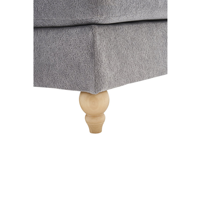 Canapé-lit moderne surdimensionné avec pieds en bois massif Mid-Century, Gris