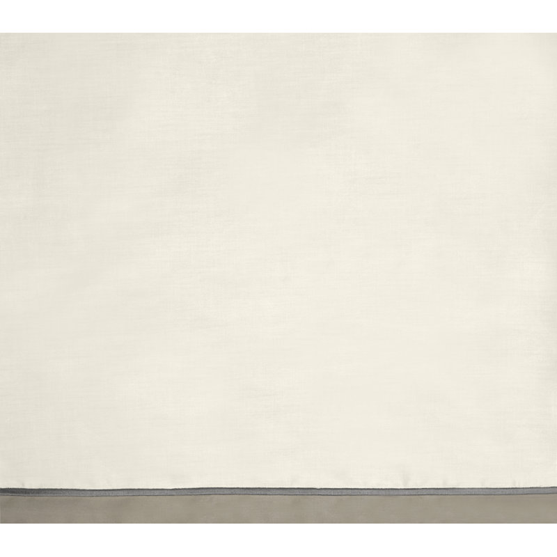 Luna Flat Sheet, Ivory/Khaki, Queen Flat Sheet