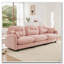 Canapé modulaire Cloud avec accoudoirs en tissu chenille, conception plissée matelassée, conception ergonomique, mousse haute densité, accoudoirs élégants, base en bois de haute qualité-76472073