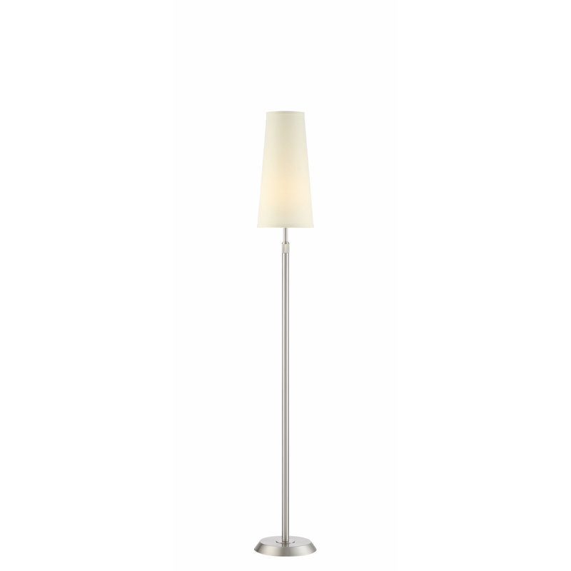 Lampe sur pied 69 po Spady, Nickel satiné