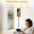  68.5" Standing Floor Lamp Leopard texture Leopard print Leopard Dimmable Metal Pole Lamp with Linen Lampshade LED Bulb Included