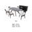 Ziva Dining Table, 3D Cut Edge, Black Solid Wood 83 Inch Rectangular