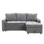 Convertible avec capacité de rangement - Convient au salon, au mobilier supplémentaire gris et au lit