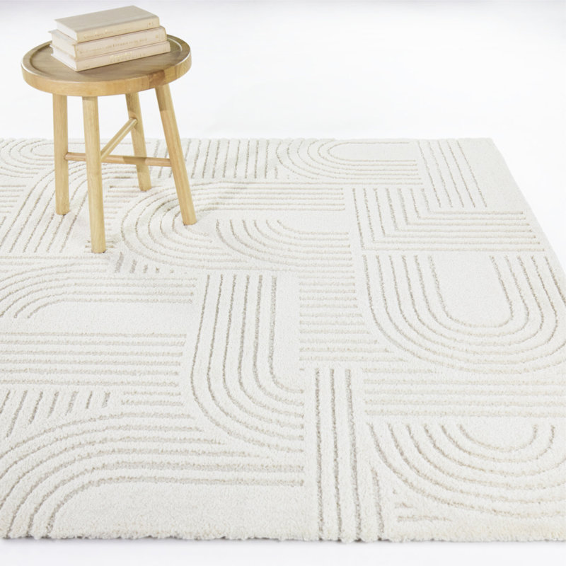 Callum Cream Modern Arches Area Rug, 7'10" x 10'