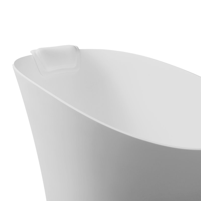 Baignoire de trempage autoportante à surface solide 51 po. X 28 po., Blanc mat