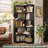 5 Tier Corner Bookshelf Etagere Bookcase With Baffle, Freestanding L Shaped Display Shelf Stand For Home Office-1919329620-1938727906